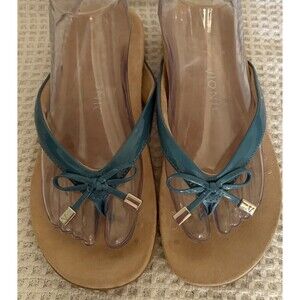 Vionic Bella II Womens Sz 7 Thong Sandals Light Blue Toe Post Flip Flops Comfort